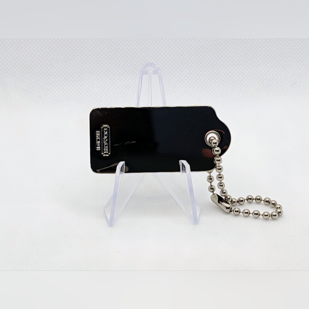 Coach Hangtag Silver Metal Bag Charm Fob For Handbag Purse 1.25” Hang Tag - Picture 2 of 3